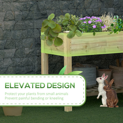 Raised Garden Bed with Storage Shelf 45" x 22"