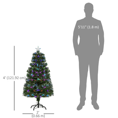 Árbol de Navidad artificial de fibra óptica preiluminado