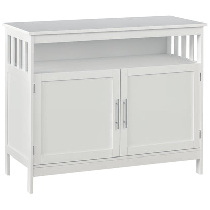 Wooden Console Table with Cabinet and Shelf
