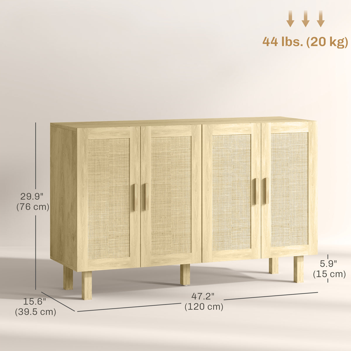 Boho Engineered Wood Sideboard