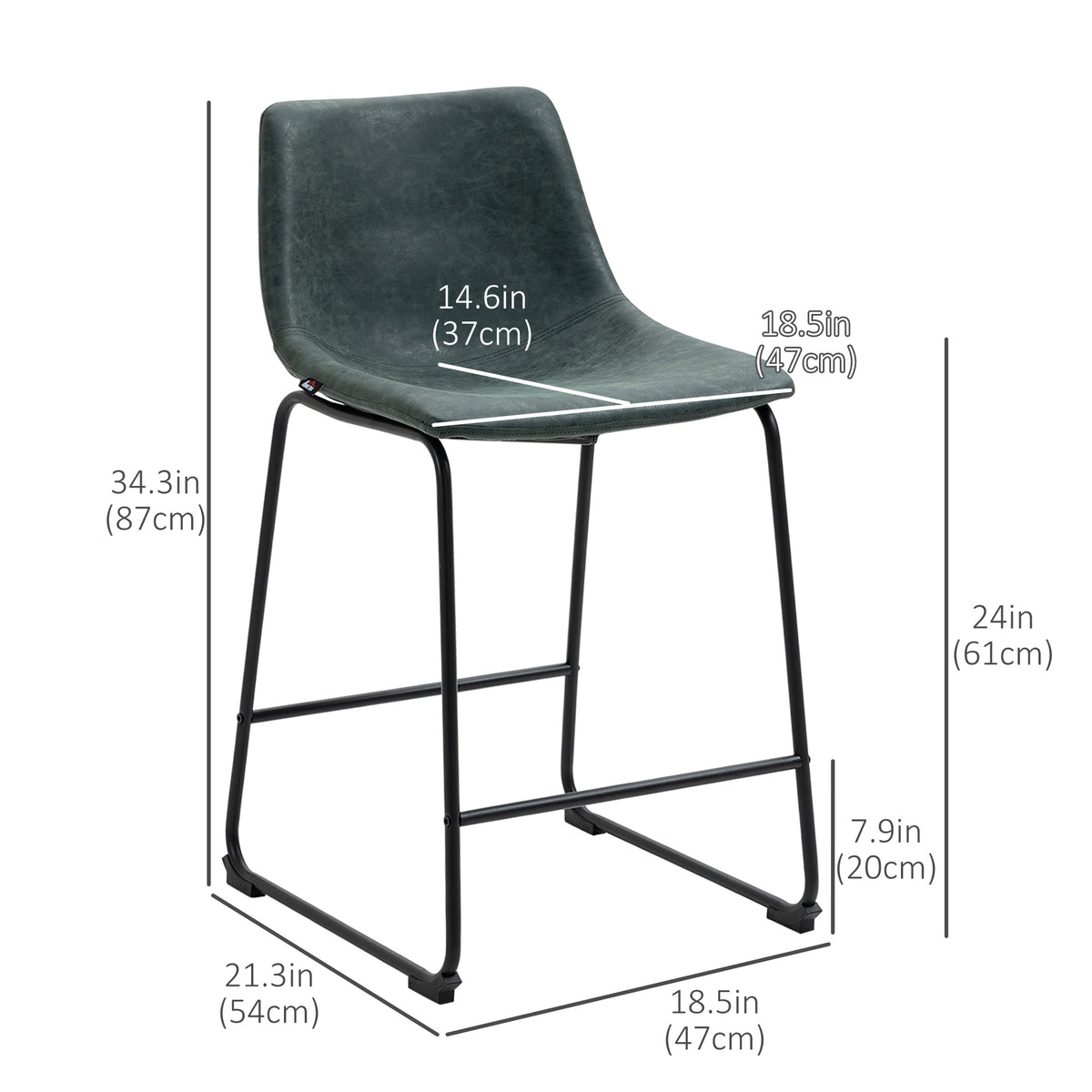 Counter height bar stools set of 2