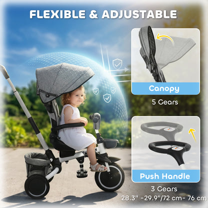 Triciclo evolutivo 6 en 1 convertible en silla de paseo y bicicleta infantil