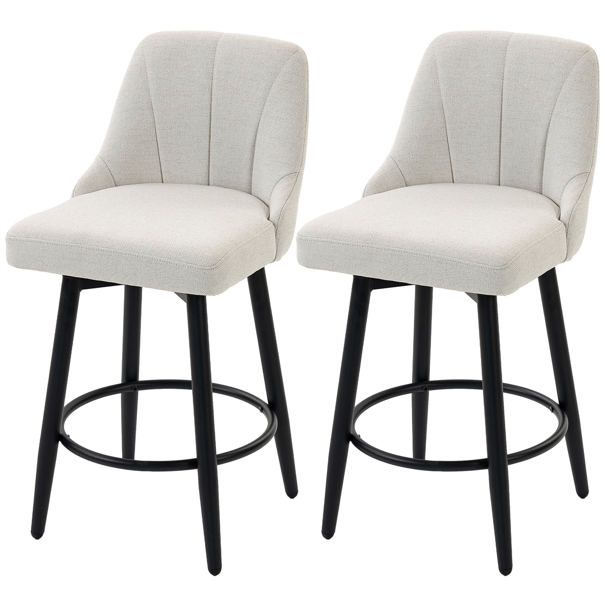 Modern swivel bar stools — Set of 2