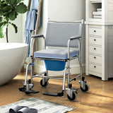 Rolling shower chair 4-in-1 — grey