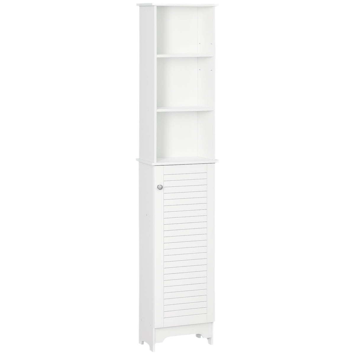 Mueble columna de almacenamiento estrecho para baño