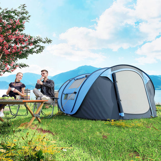 4-Person Instant Pop-Up Camping Tent with Carry Bag