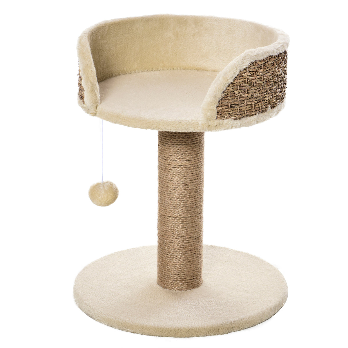 Compact Cat Tree with Sisal Scratching Post and Toy
