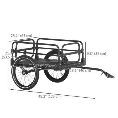 Cargo Bike Trailer with Suspension and Triple Safety