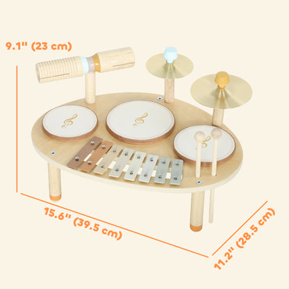 4-in-1 Toddler Wood Music Station