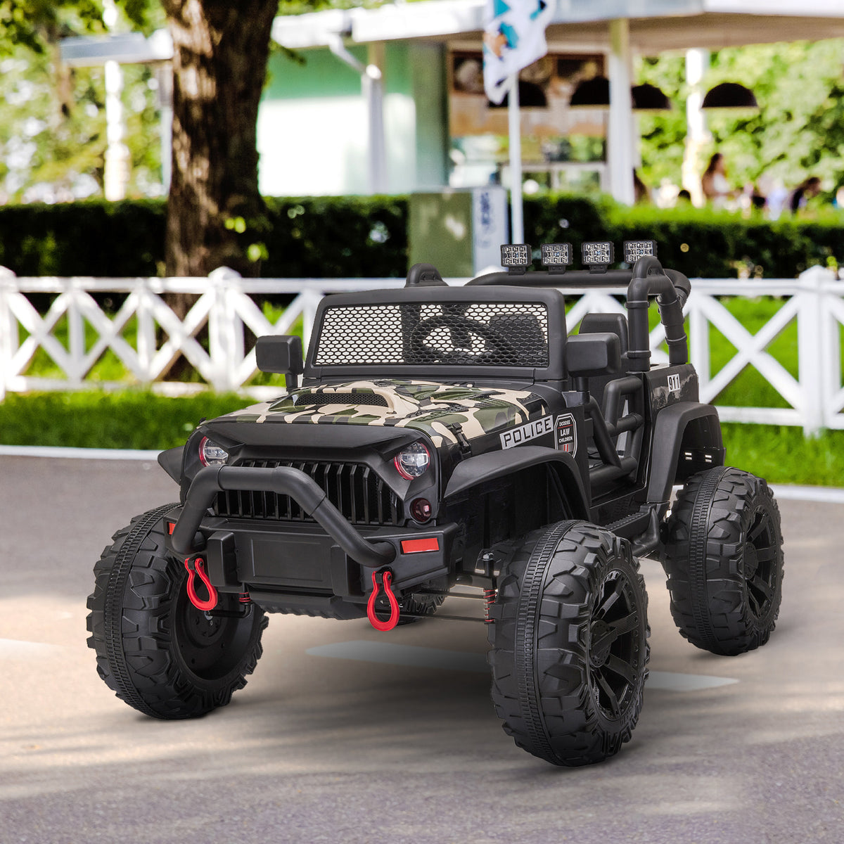 12V Electric Kids Police Off-Road Ride-On Car