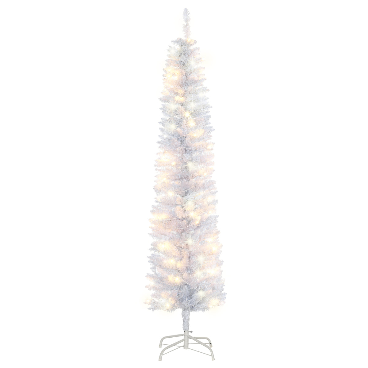 7.5ft Pencil Christmas Tree Realistic Pine Needles