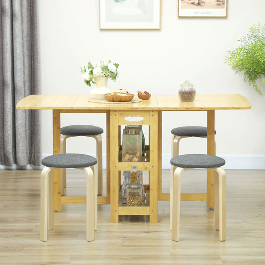 Stackable Wood Kitchen Stools Set of 4