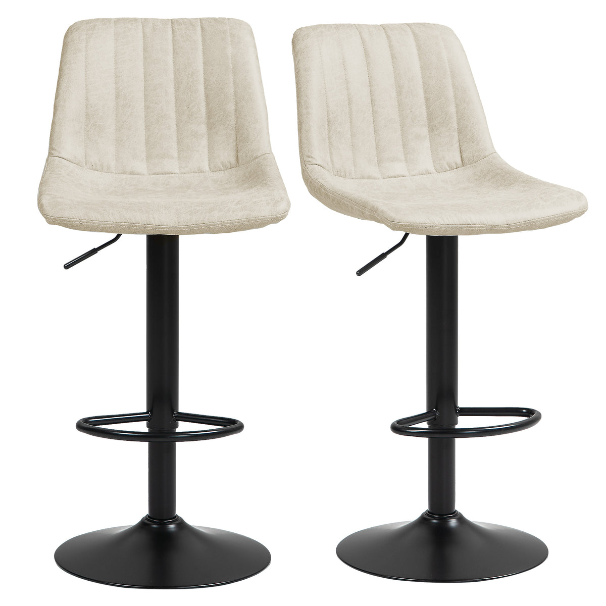 Counter Height Bar Stools Adjustable Swivel Set of 2