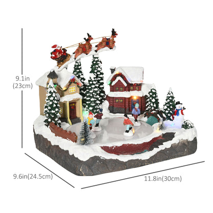 Animated Christmas Village Skating Pond LED Lights