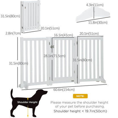 Foldable Dog Gate 3 Panels with Door
