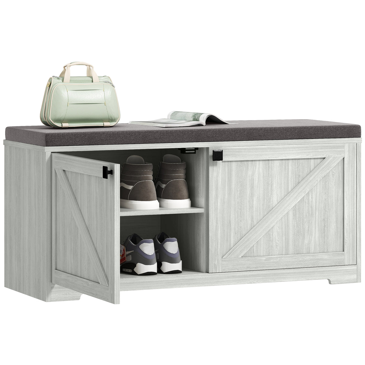 Padded Shoe Storage Bench