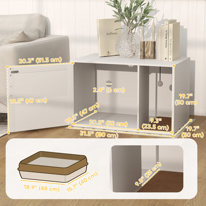 Mueble para arenero de gato estilo boho