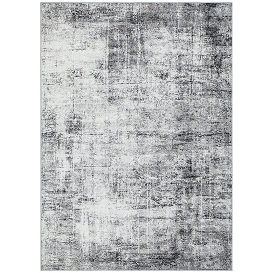 Modern Abstract Chenille Area Rug Machine Washable