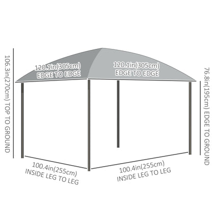 Hardtop Polycarbonate Gazebo UV60+ with Curtains