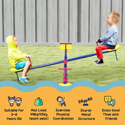 Kids Metal 4-Seater Outdoor Seesaw Teeter Totter