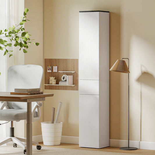 Tall narrow bathroom storage cabinet