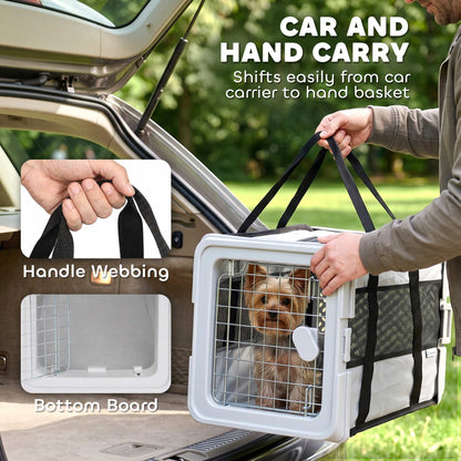 Soft-sided foldable small pet carrier bag