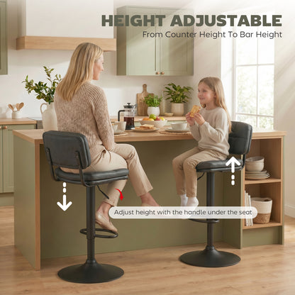 Set of 2 swivel bar stools