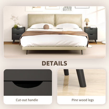 Modern bedside tables set of 2 drawers