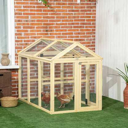 Expandable outdoor fir wood chicken coop