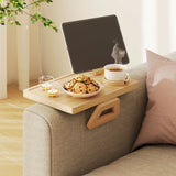 Couch Arm Tray with 360° Rotating Phone Holder