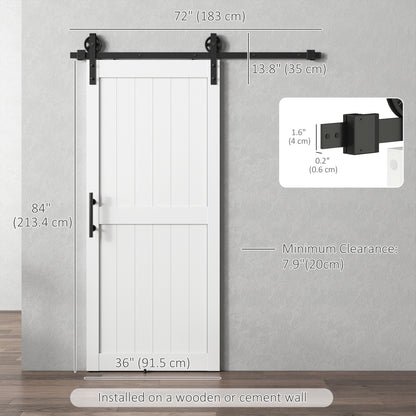 Puerta de granero corredera con herrajes completos