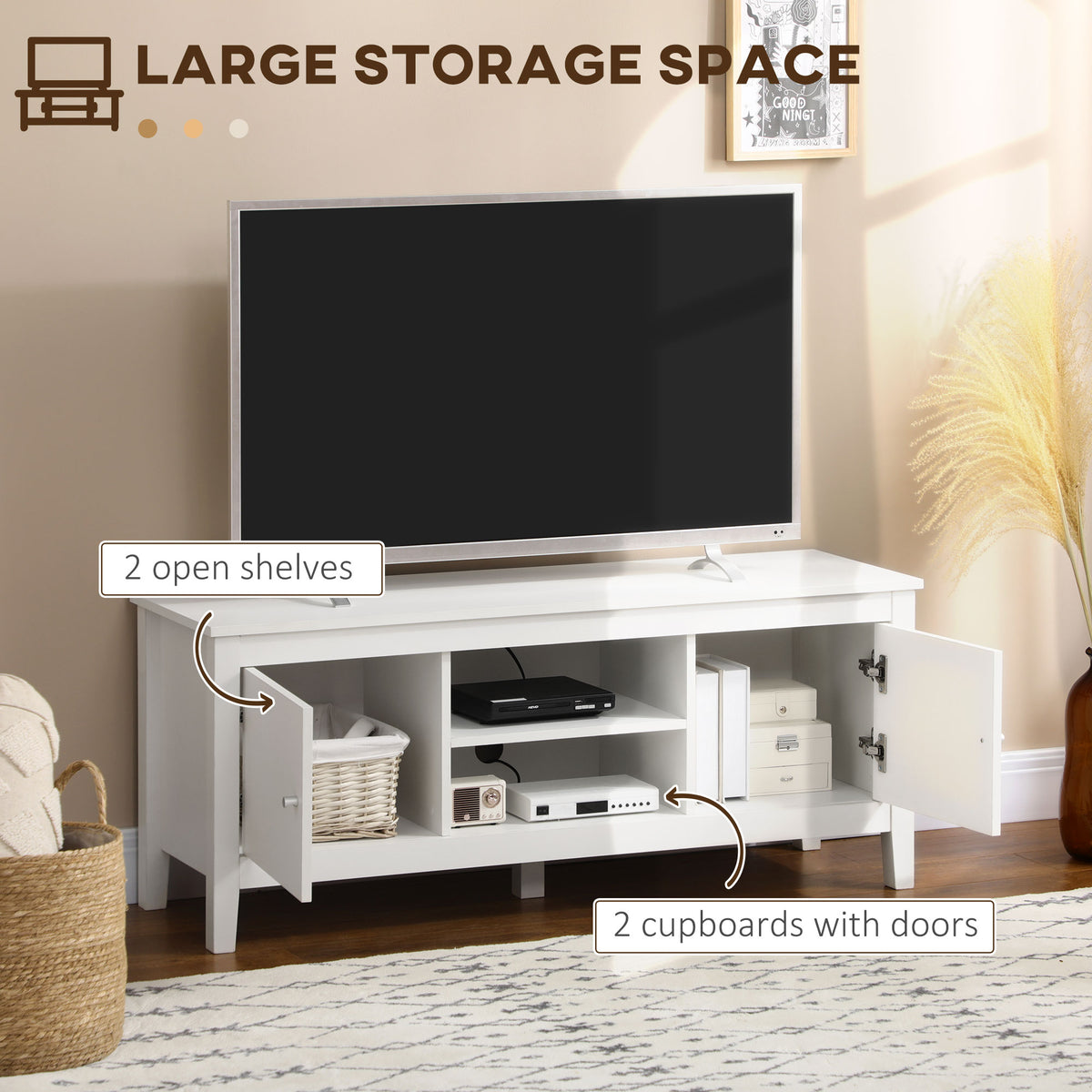 Modern TV stand for up to 140 cm TV