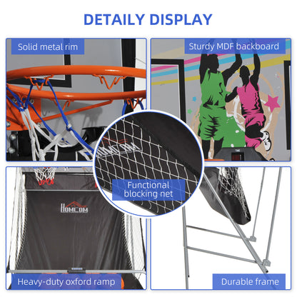 Foldable Two Player Arcade Basketball System