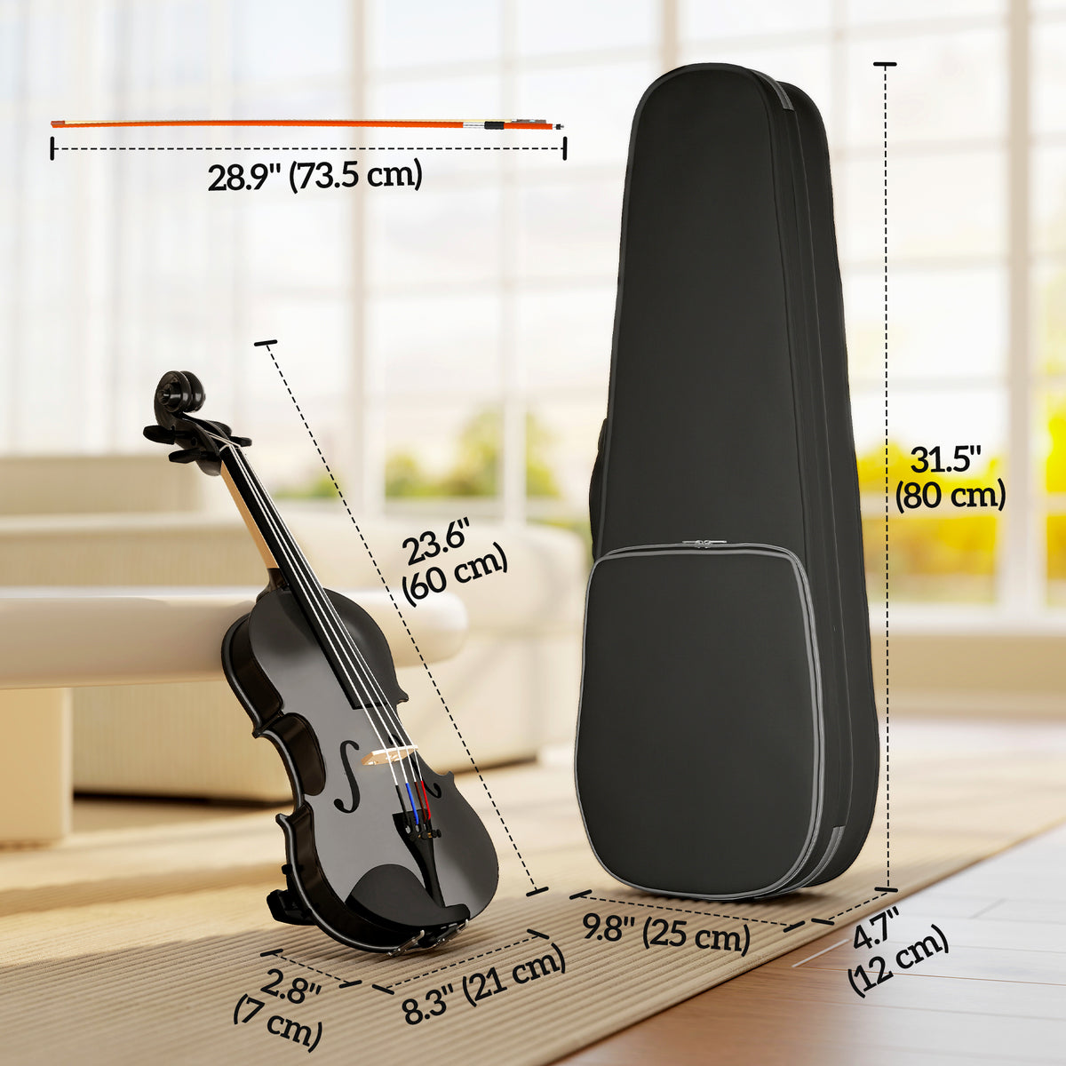 Acoustic Violin 4/4 Complete Beginner Set