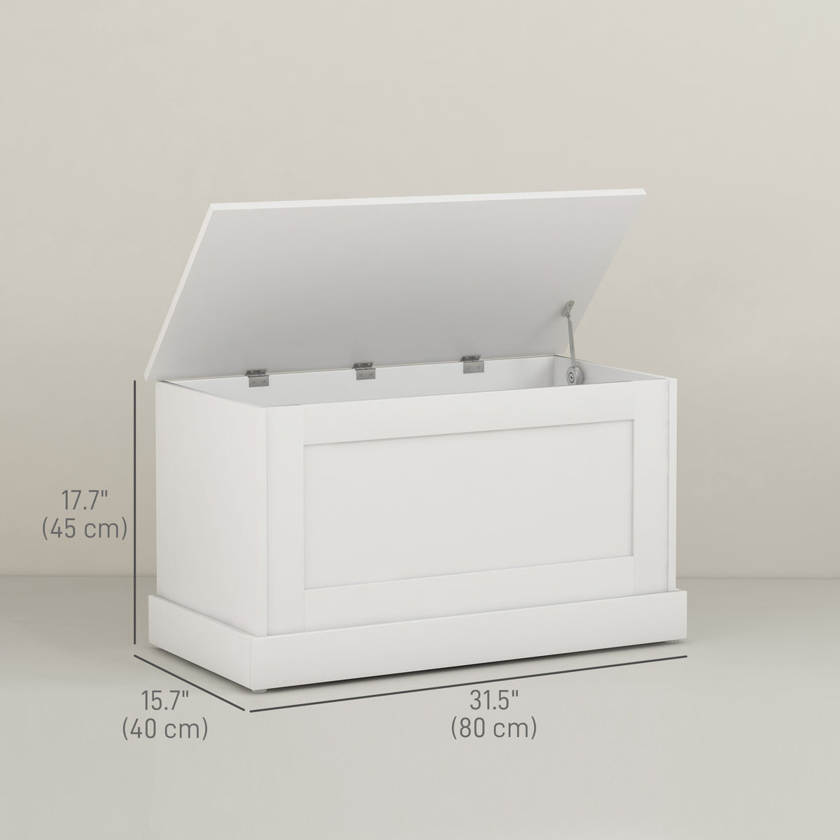 Multifunctional Storage Bench with Safety Hinge