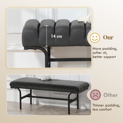 Cylindrical PU Leather Bedroom Bench