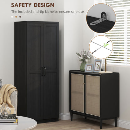 5-Tier Kitchen Pantry Cabinet with Doors