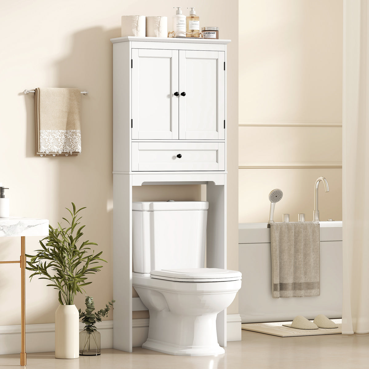 Over The Toilet Storage Cabinet with Drawer