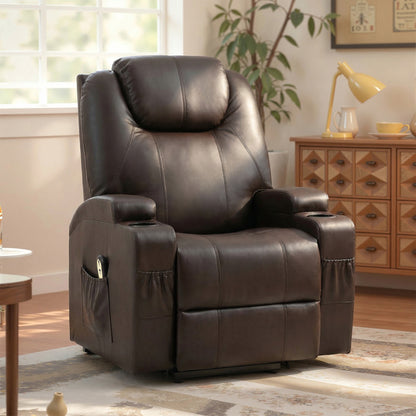 Power Lift Recliner Chair with High Back Faux Leather