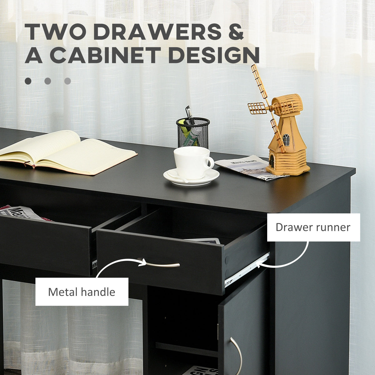 Computer Desk with Storage Drawers