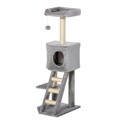 Árbol para gatos de varios niveles con caseta y rascadores de sisal