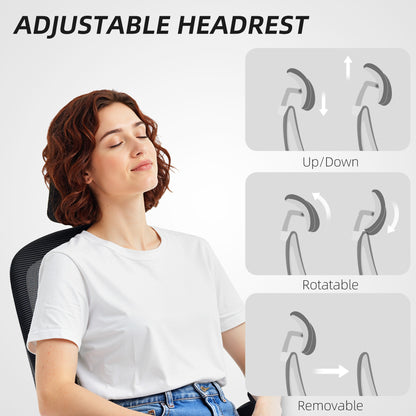 Ergonomic office chair high back rotatable headrest