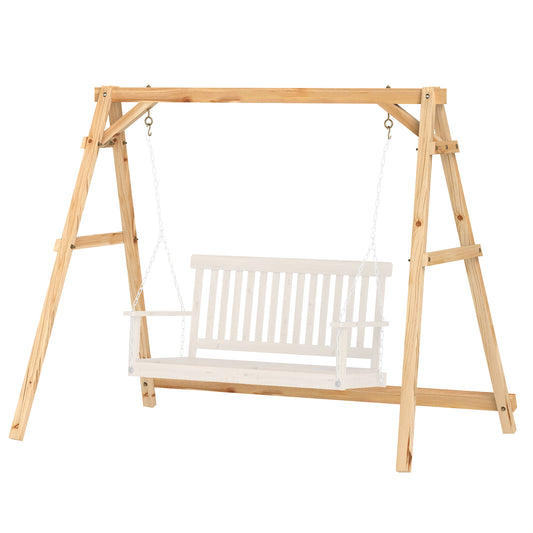 A-Frame Porch Swing Stand in Fir Wood — 350 kg Capacity