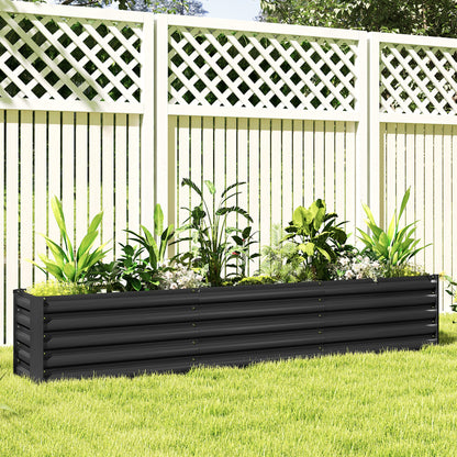  Galvanized Raised Garden Bed 240x40x45cm Outdoor Garden