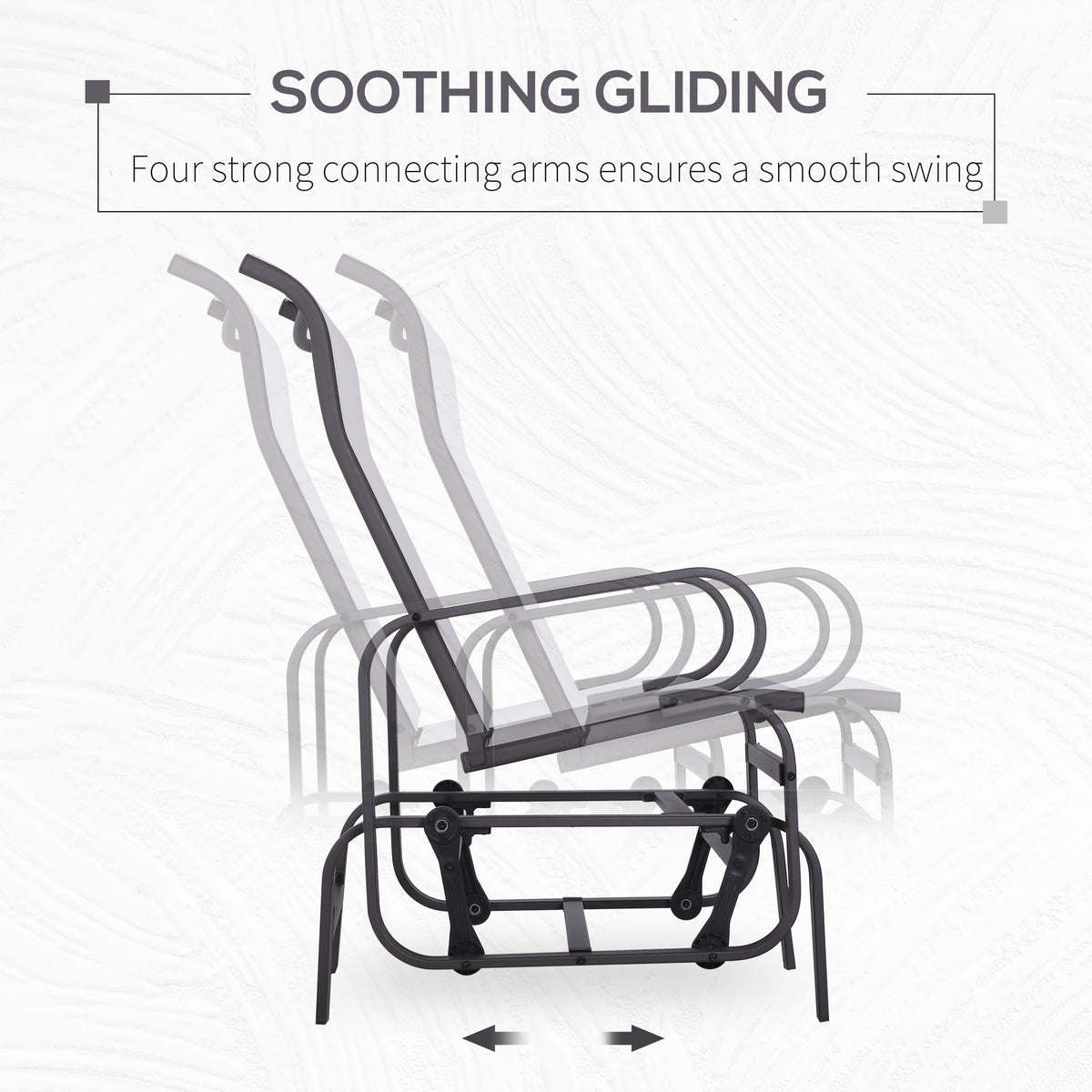 Patio Glider Chair with Breathable Mesh Fabric