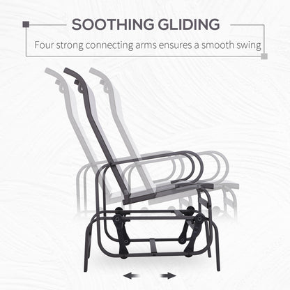 Patio Glider Chair with Breathable Mesh Fabric