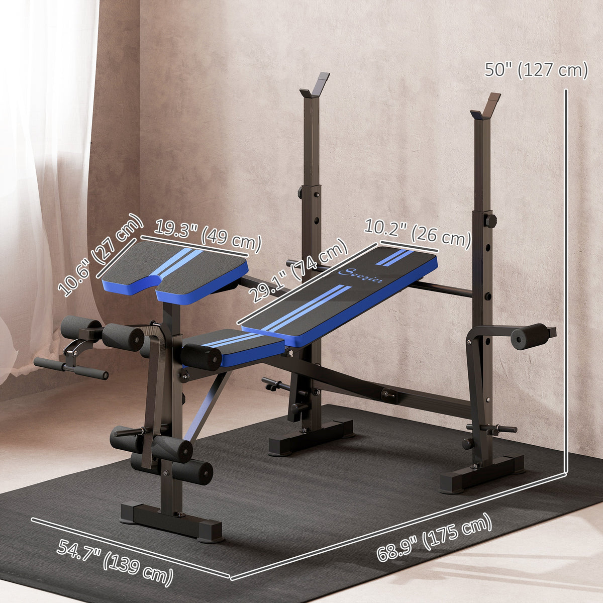 Adjustable multifunctional weight bench