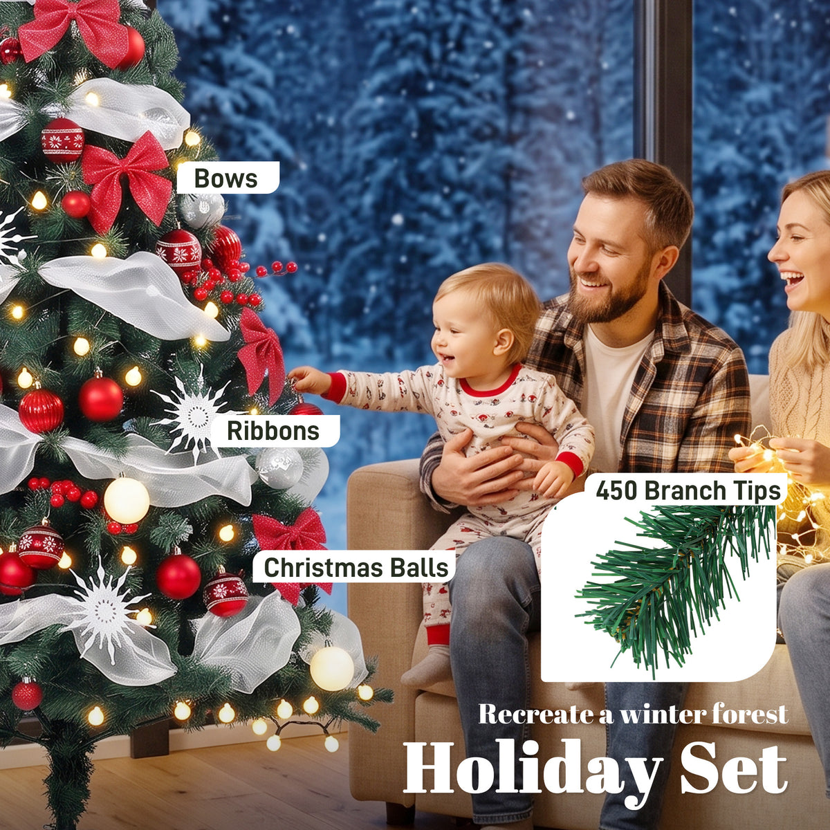 152 cm Prelit Artificial Christmas Tree