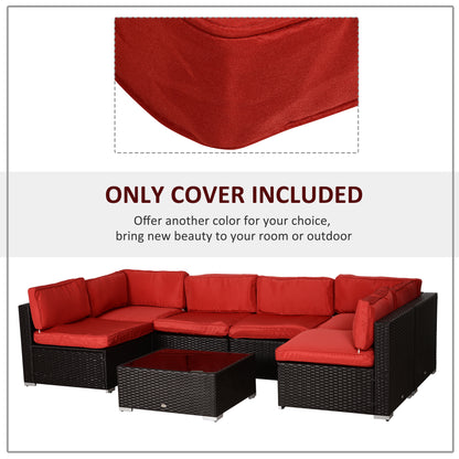 Patio cushion covers set 14 pieces polyester
