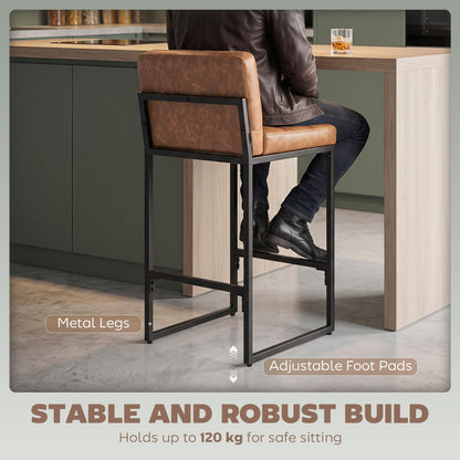 Retro Padded Bar Stools Set of 2